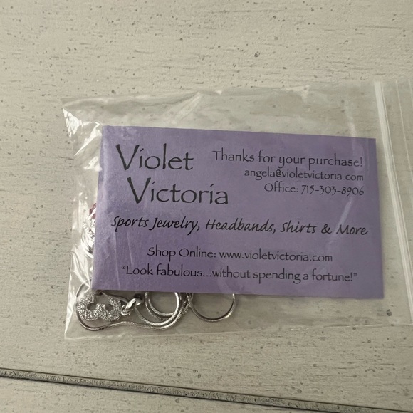 Sale!!!  Violet Victoria Baseball ⚾️ Glove Necklace—NWT! - Picture 2 of 2